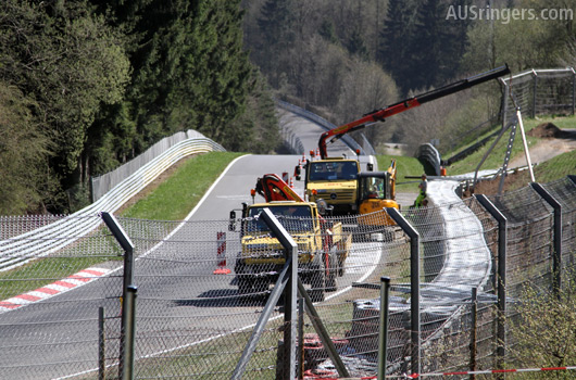 Looking over Quiddelbacher Hohe to Flugplatz accident site, April 2015