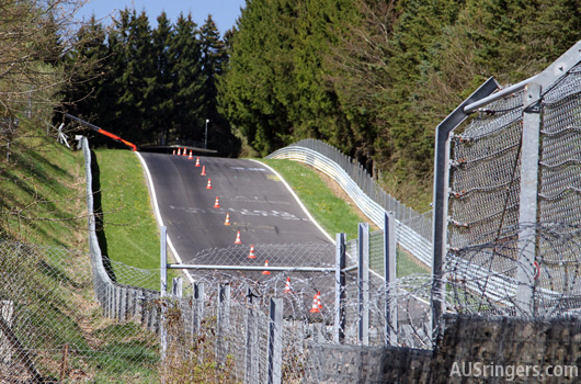 Looking over Quiddelbacher Hohe to Flugplatz accident site, April 2015