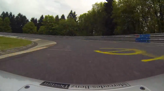 Michael Schumacher drives Mercedes F1 W02 around the Nurburgring