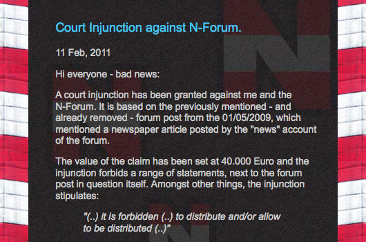 N forum closed down