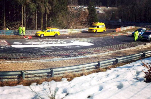 Offensive Nurburgring graffiti closes track