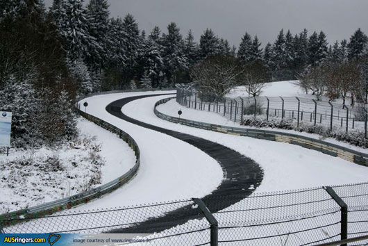 Snow on the Nurburgring