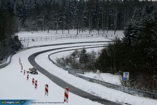Snow on the Nurburgring